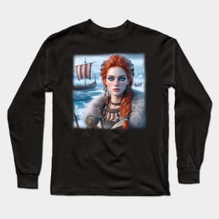 The viking woman Long Sleeve T-Shirt